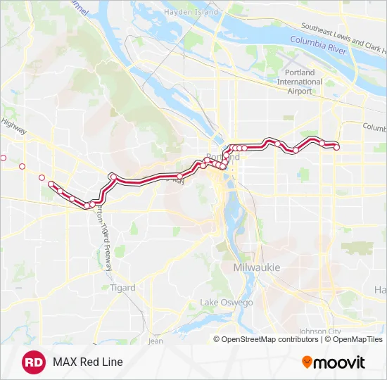 RED Light Rail Line Map