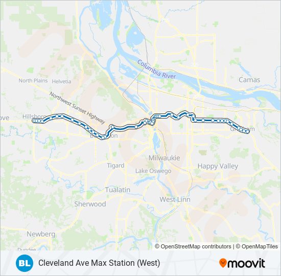 Ruta Blue: Horarios, Paradas Y Mapas - Cleveland Ave Max Station (West ...