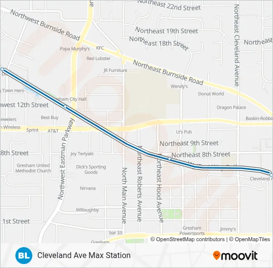BLUE Light Rail Line Map