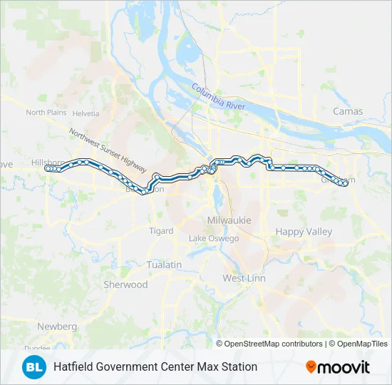 BLUE Light Rail Line Map