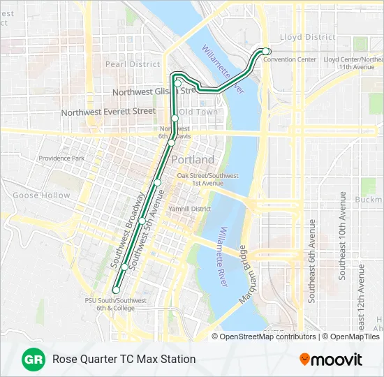 GREEN Light Rail Line Map