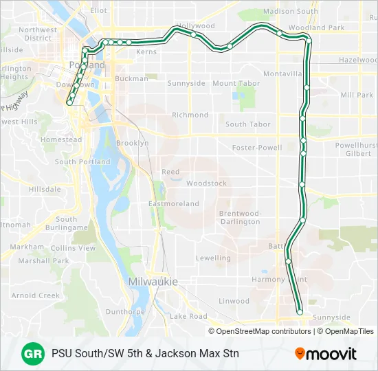 GREEN Light Rail Line Map