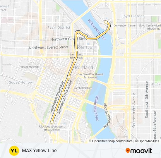 yellow Route Schedules, Stops & Maps Interstate/Rose Quarter Max