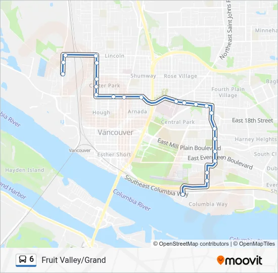 6 Bus Line Map