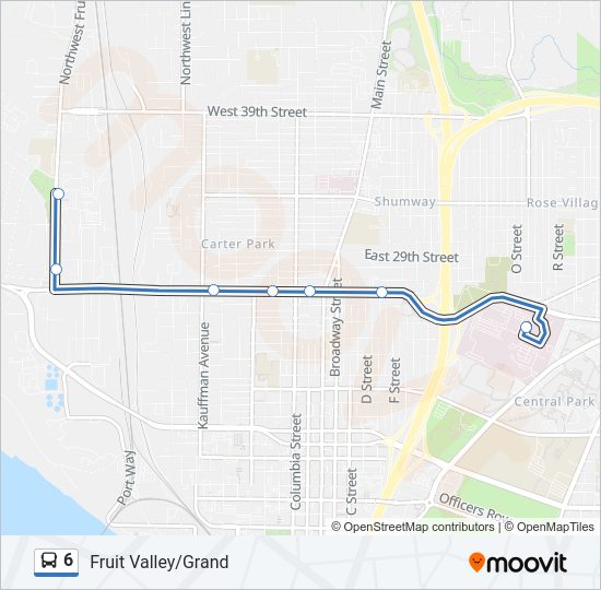 6 Bus Line Map