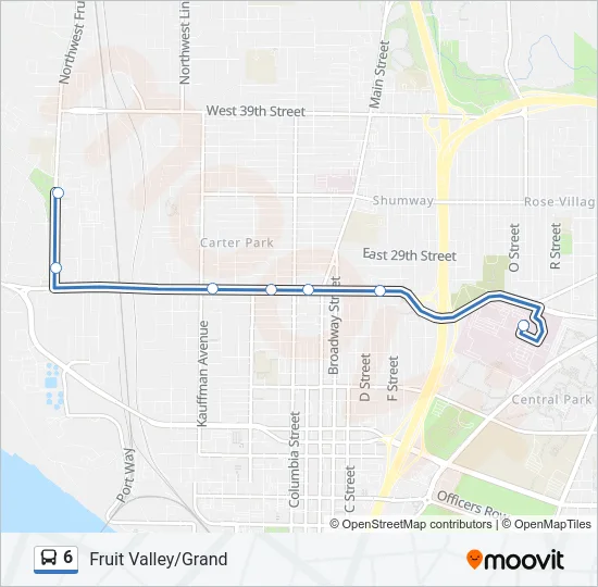 6 Bus Line Map