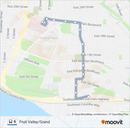 6 bus Line Map