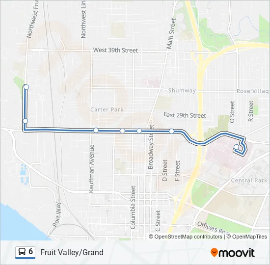 6 Bus Line Map