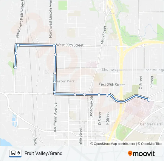 6 Bus Line Map