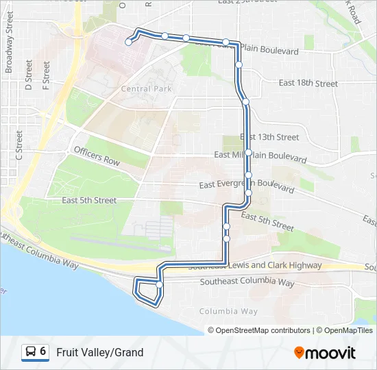 6 Bus Line Map