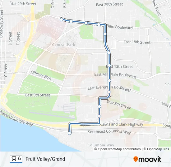 6 Bus Line Map