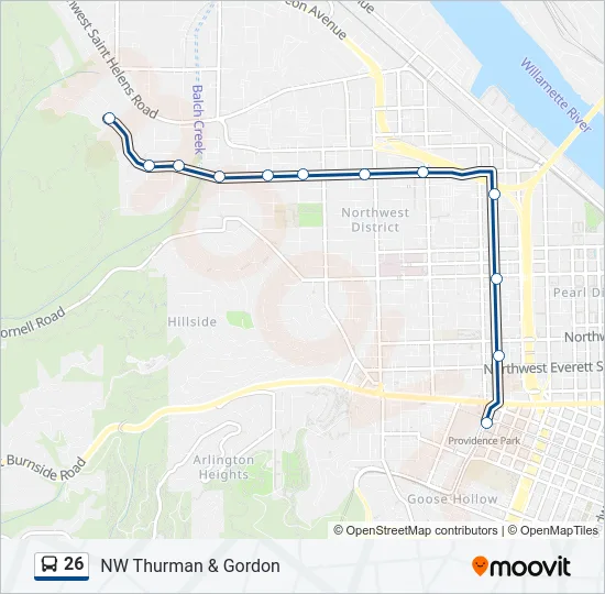 26 Bus Line Map