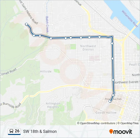 26 Bus Line Map