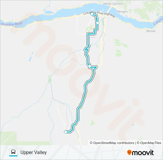 UPPER VALLEY Bus Line Map