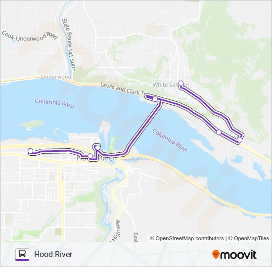 WHITE SALMON Bus Line Map