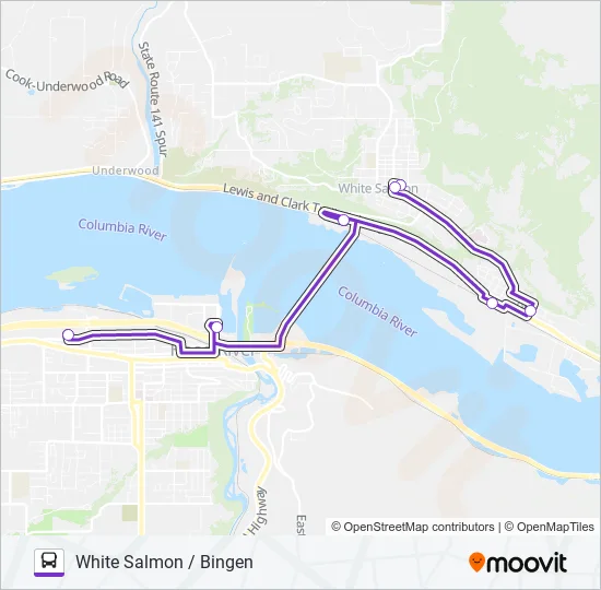 WHITE SALMON Bus Line Map