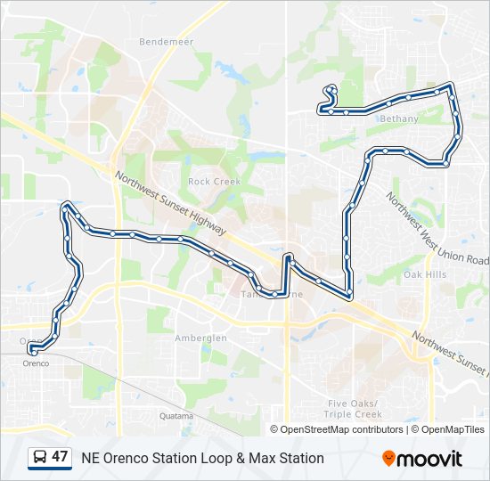 47 Bus Line Map