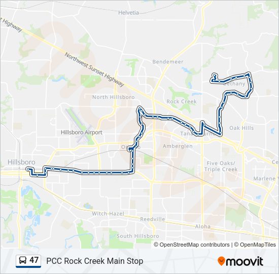 47 Bus Line Map