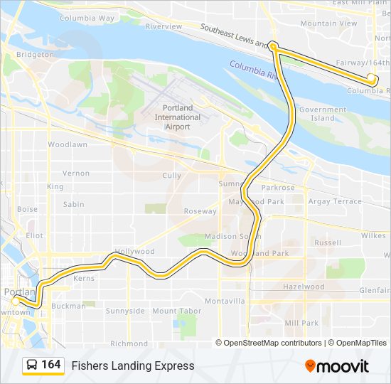 164 Bus Line Map