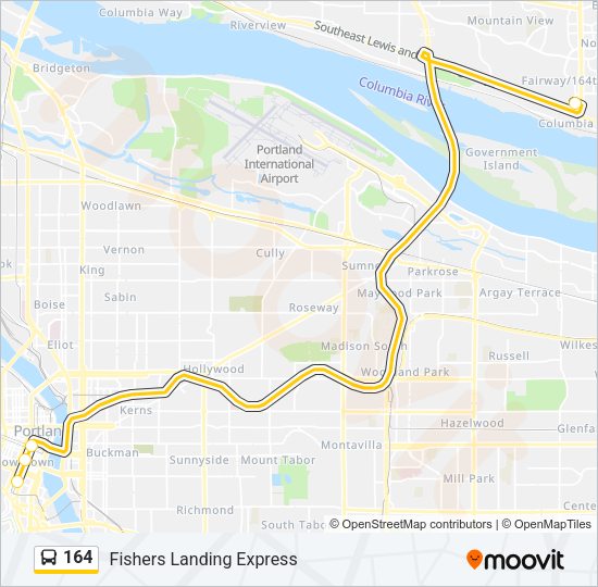 164 Bus Line Map