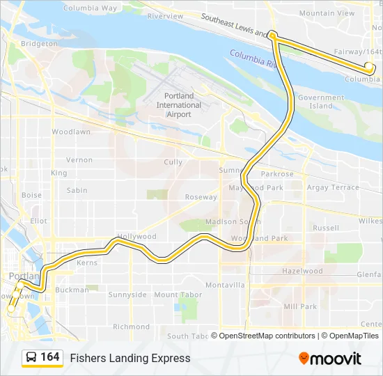 164 Bus Line Map