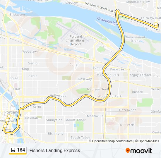 164 Bus Line Map