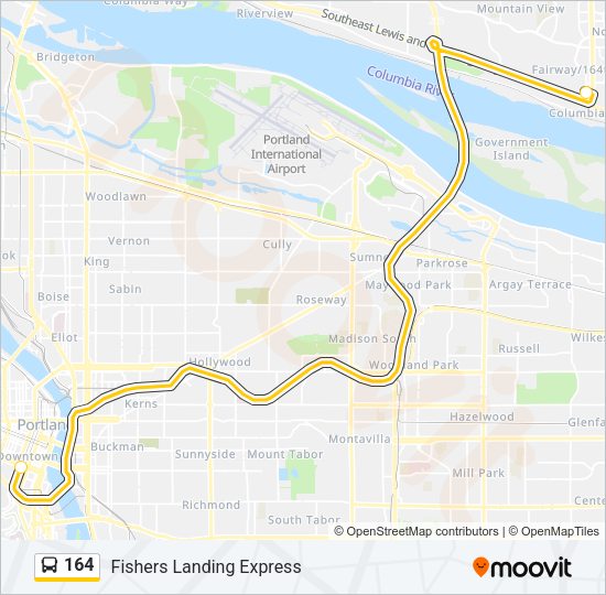 164 Bus Line Map