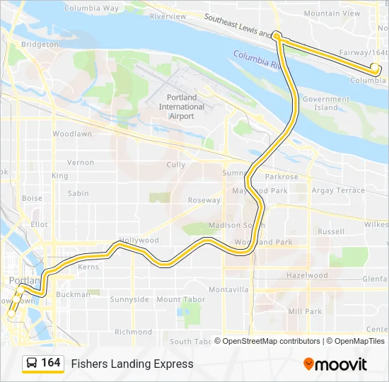 164 Bus Line Map