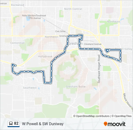 82 Bus Line Map