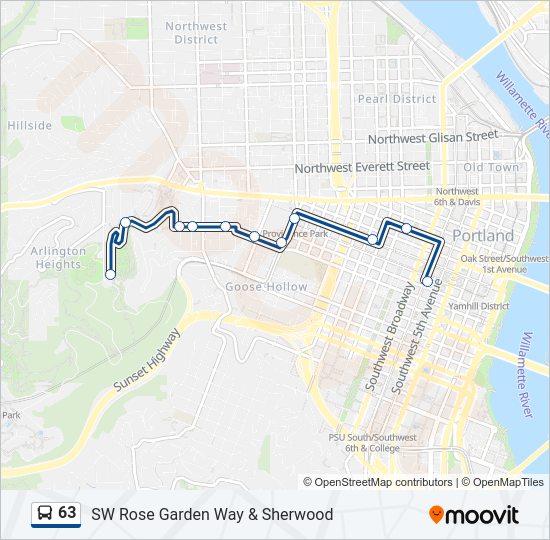 63 Bus Line Map