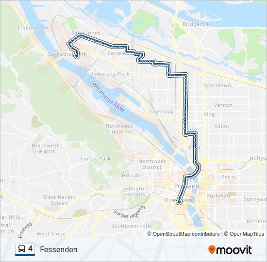 4 Bus Line Map