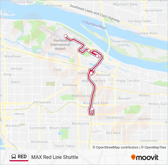 RED Bus Line Map