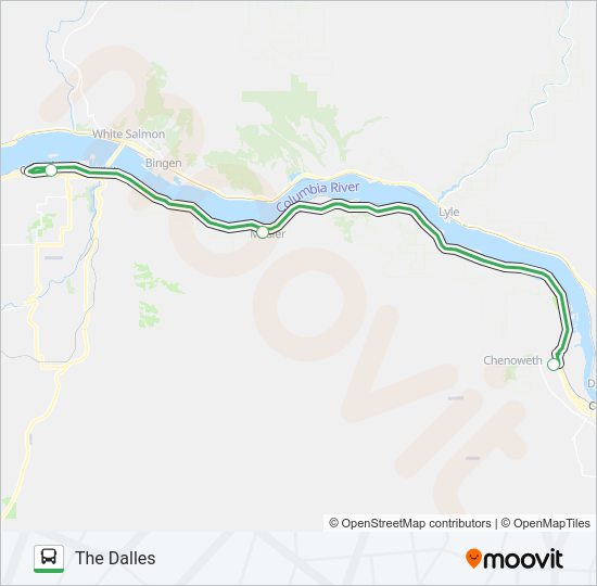 THE DALLES Bus Line Map