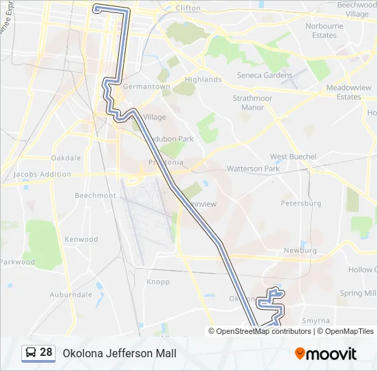 28 Bus Line Map