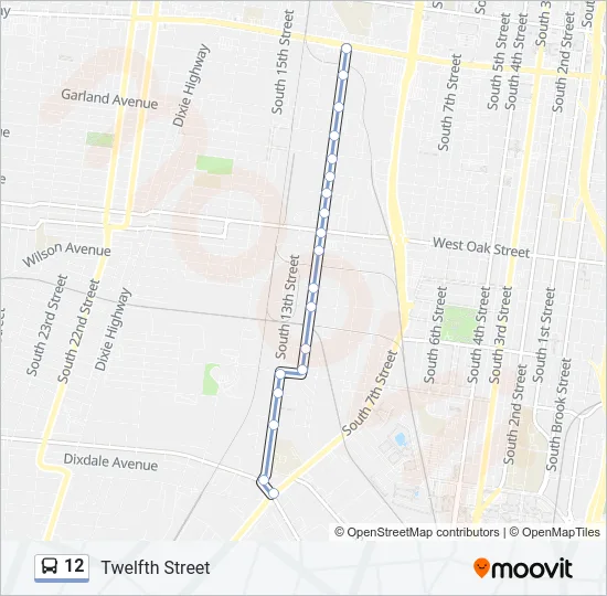 12 Bus Line Map