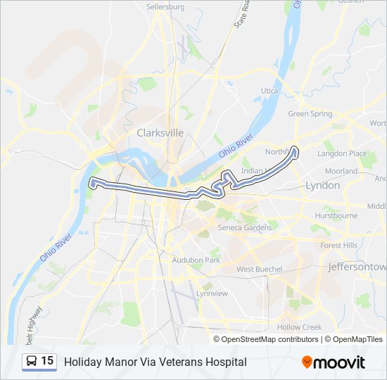 Mapa de 15 de autobús