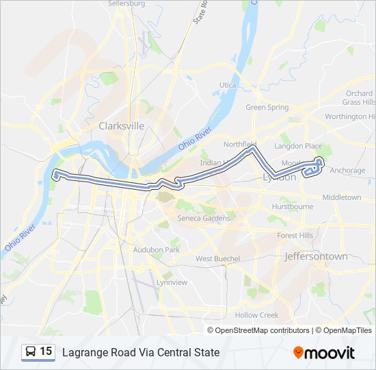 Mapa de 15 de autobús