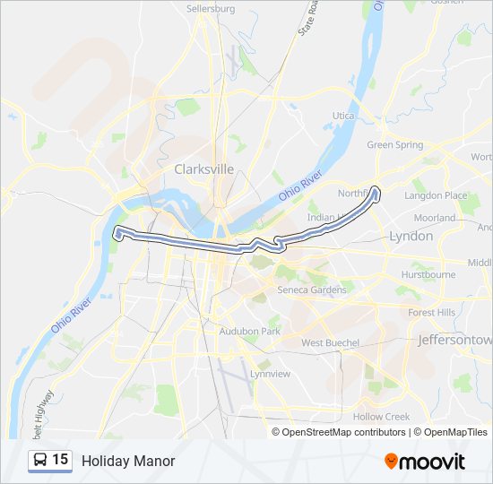 Mapa de 15 de autobús