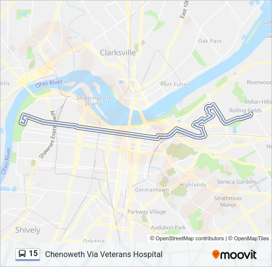 15 Bus Line Map