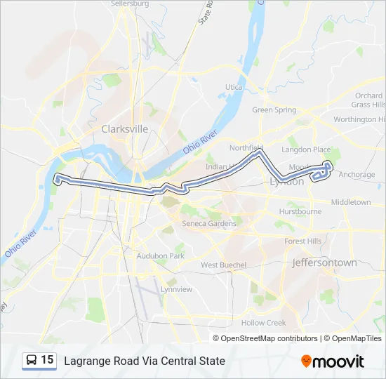 15 Bus Line Map