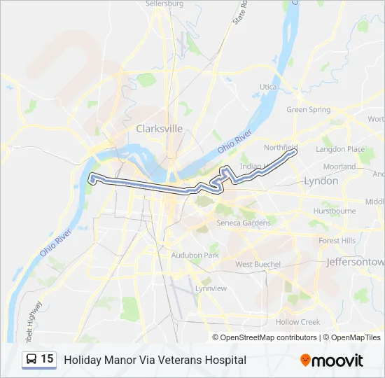 15 Bus Line Map