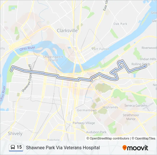 15 Bus Line Map