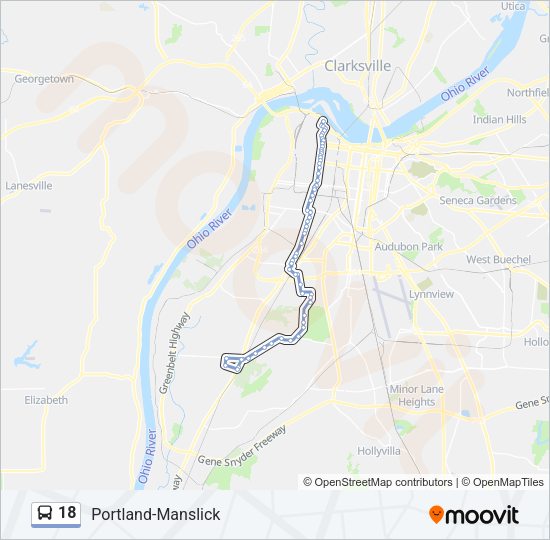 18 Bus Line Map