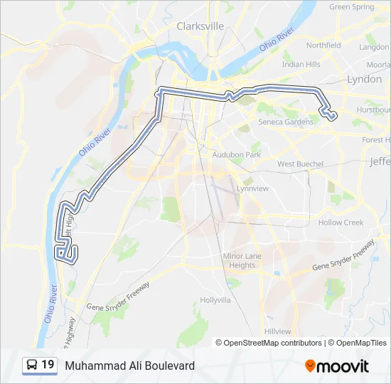 19 Bus Line Map