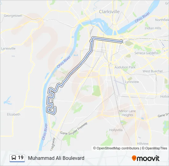 19 Bus Line Map