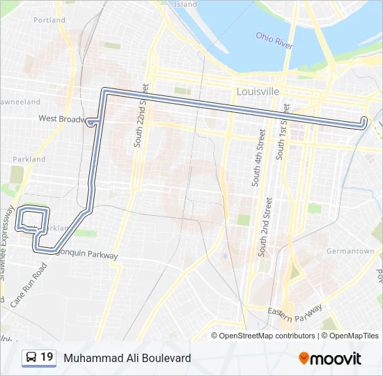 19 Bus Line Map