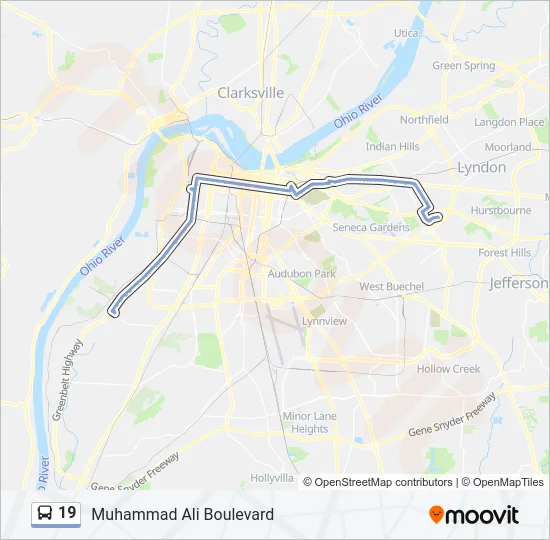 19 Bus Line Map