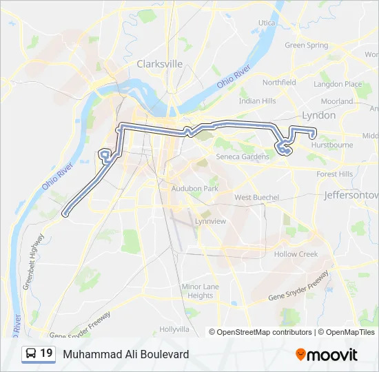 19 Bus Line Map
