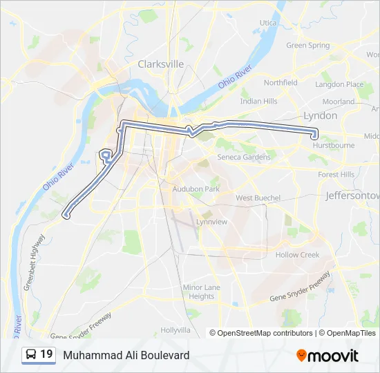 19 Bus Line Map