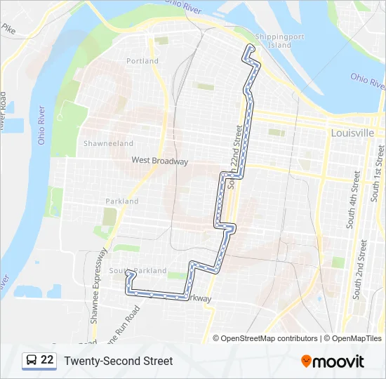 22 Bus Line Map